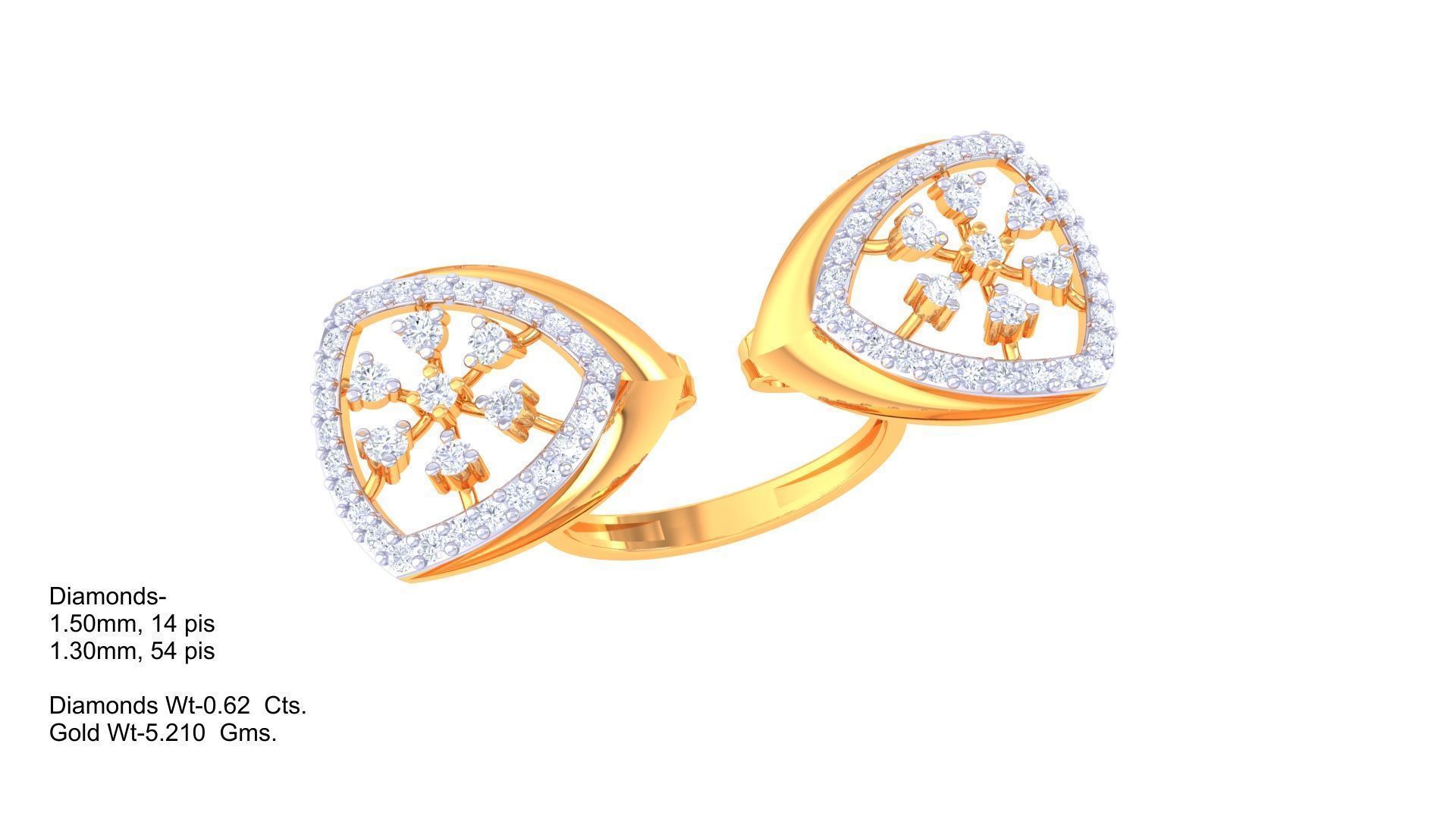 Open End Fancy Stylish Ring 3dm STL OBJ FBX Renders Details 3D print model_1