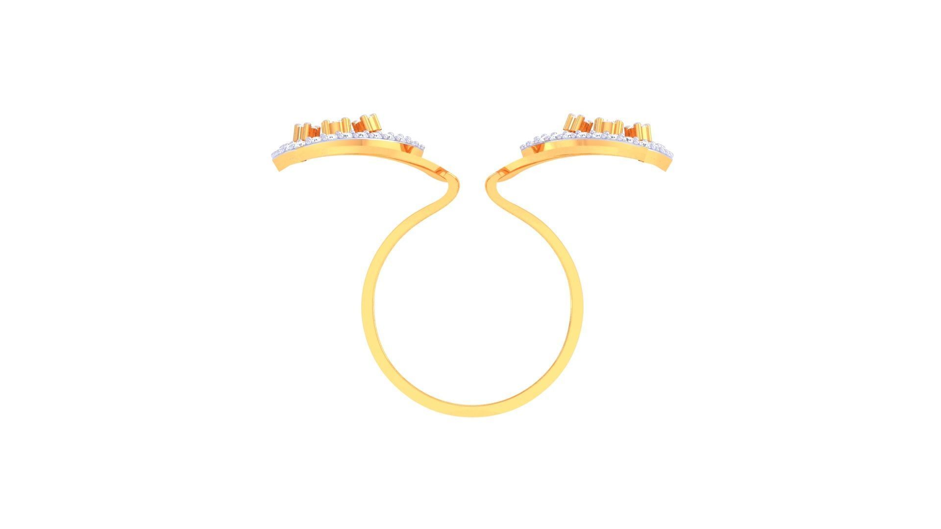 Open End Fancy Stylish Ring 3dm STL OBJ FBX Renders Details 3D print model_4