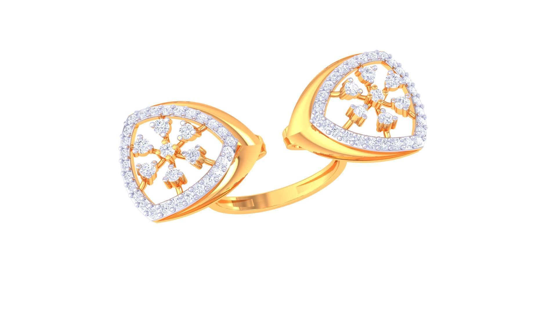 Open End Fancy Stylish Ring 3dm STL OBJ FBX Renders Details 3D print model_2