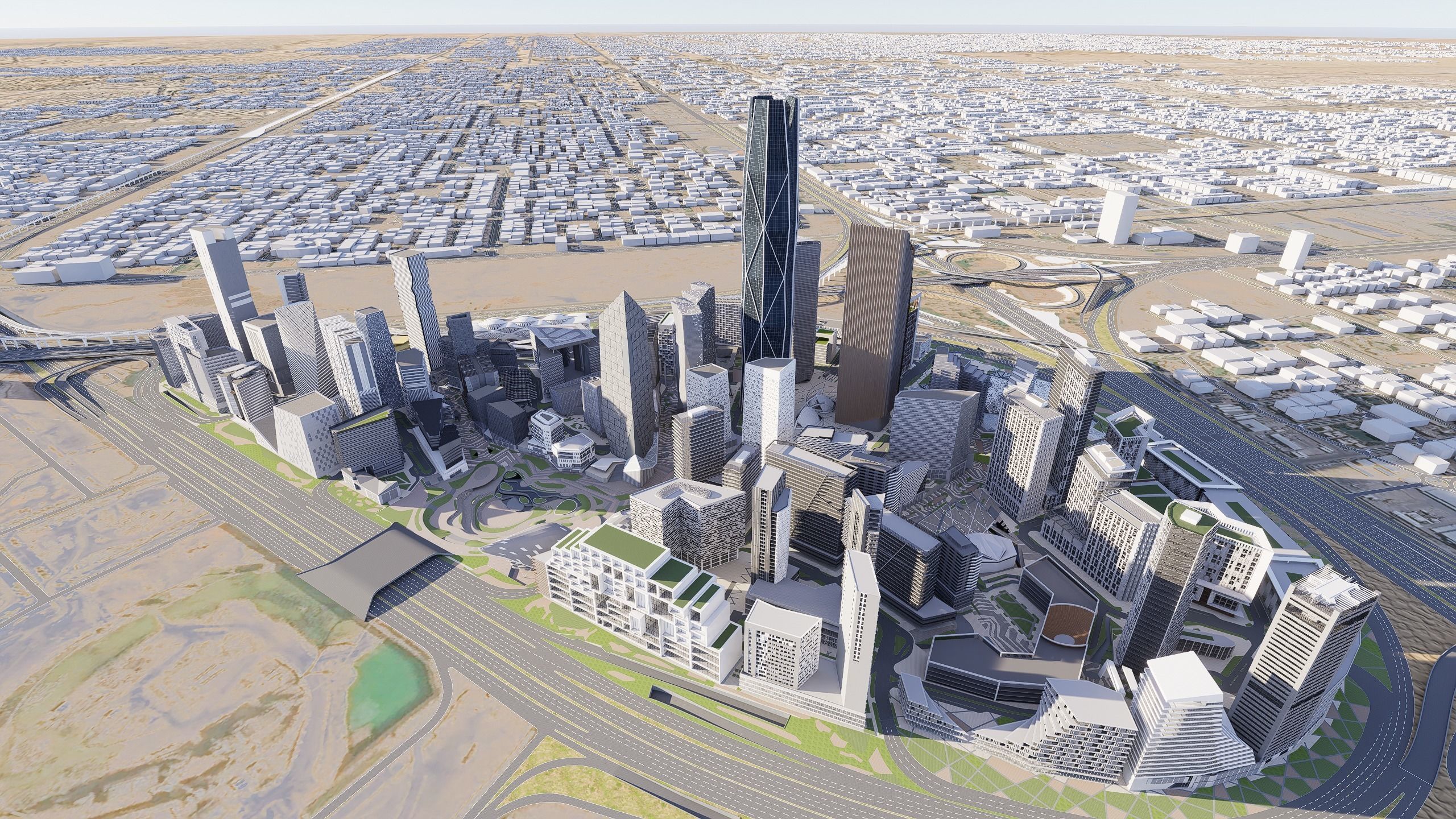 Riyadh King Abdullah Financial District 3D model_1
