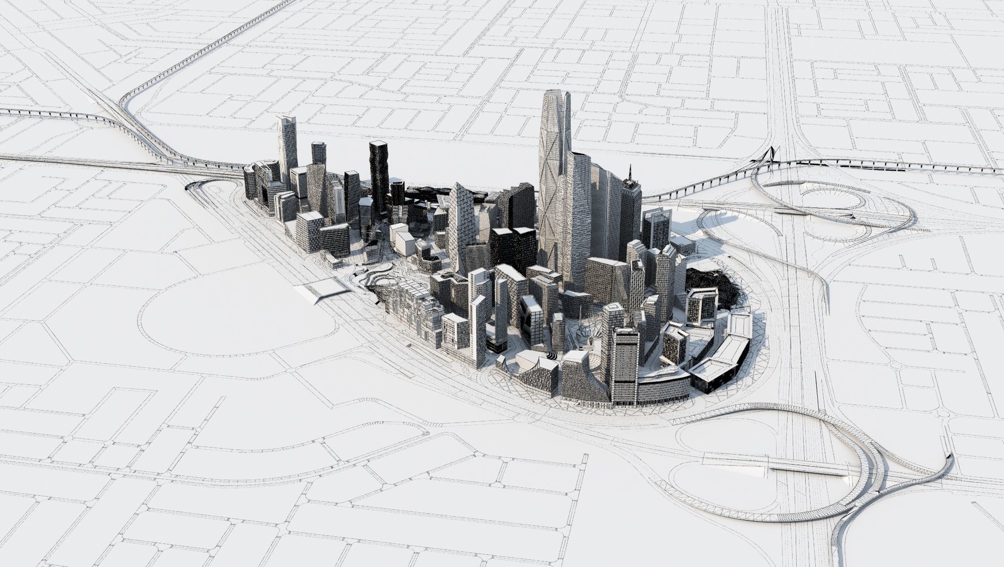 Riyadh King Abdullah Financial District 3D model_10