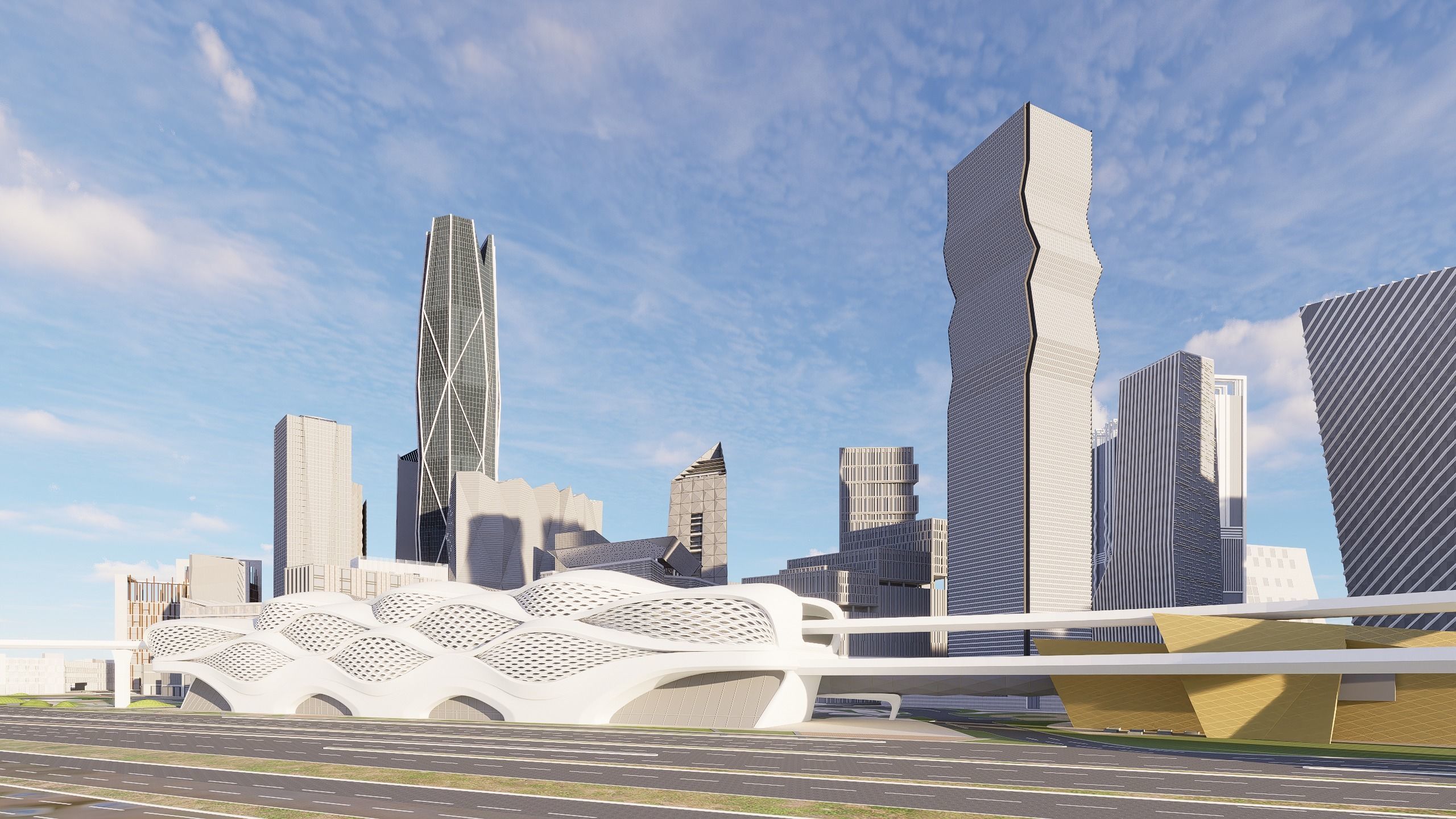 Riyadh King Abdullah Financial District 3D model_5