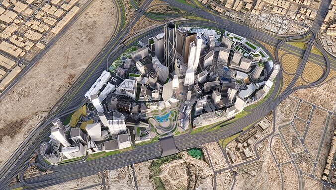 Riyadh King Abdullah Financial District 3D model