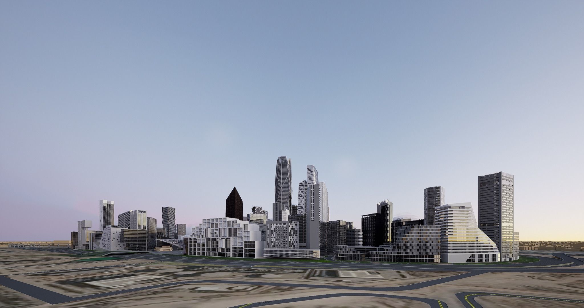 Riyadh King Abdullah Financial District 3D model_8