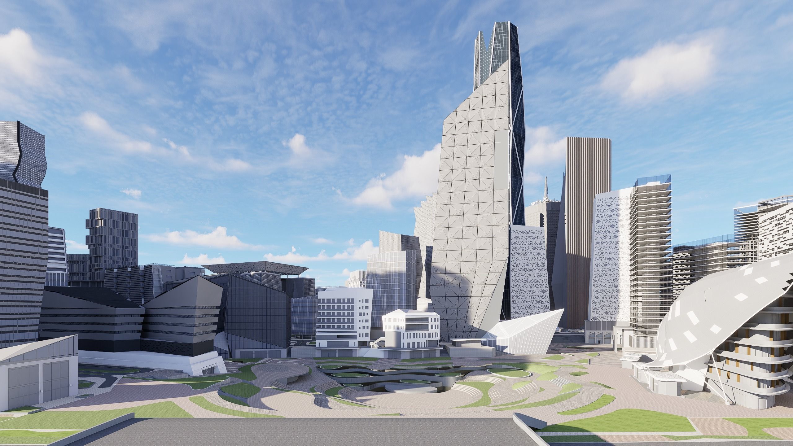 Riyadh King Abdullah Financial District 3D model_7