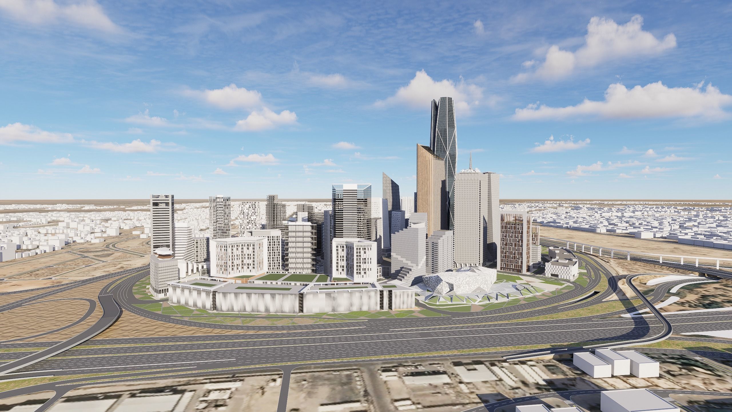Riyadh King Abdullah Financial District 3D model_4