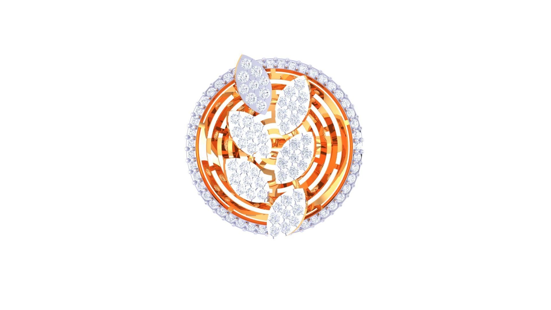 Women Fancy Stylish Flower Ring 3dm STL OBJ FBX Renders Details 3D print model_3