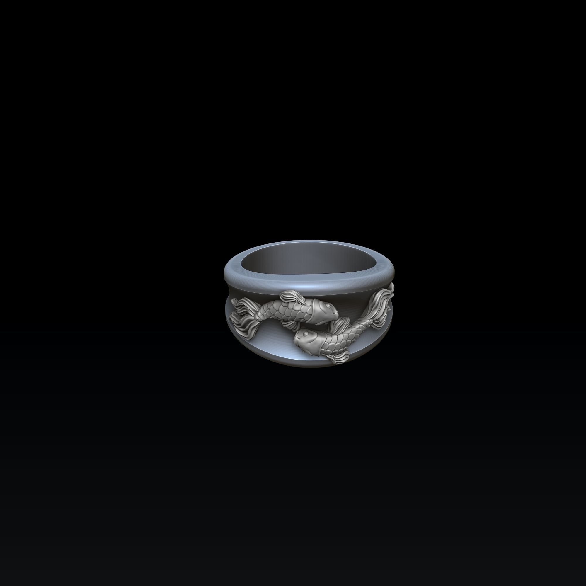 Zodiac Horoscope Pisces Ring 3D print model_5