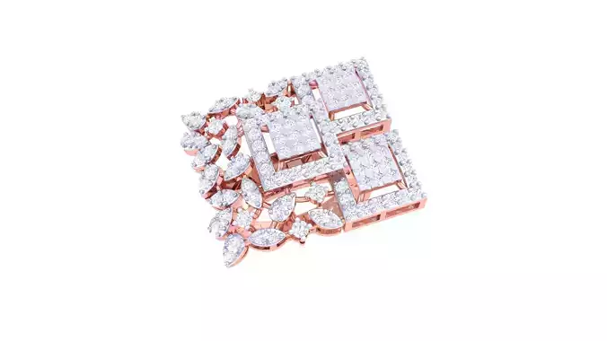 Women Fancy Stylish Ring 3dm STL OBJ FBX Renders Details