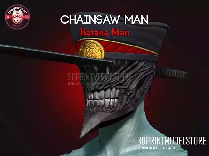 Chainsaw Man - Katana Man Cosplay Helmet  3D print model