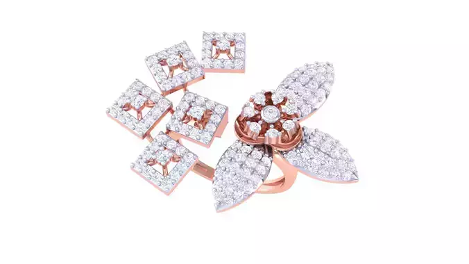 Open End Fancy Stylish Ring 3dm STL OBJ FBX Renders Details 3D print model