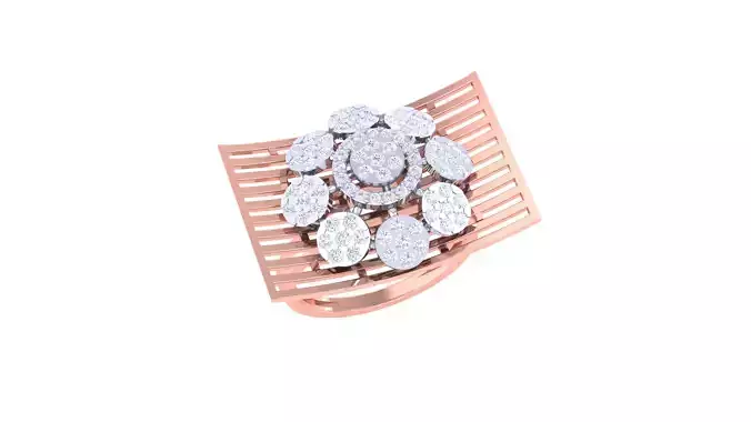 Women Fancy Stylish Flower Ring 3dm STL OBJ FBX Renders Details 3D print model