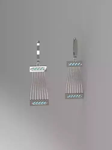 earring two silver earrings with topaz stones