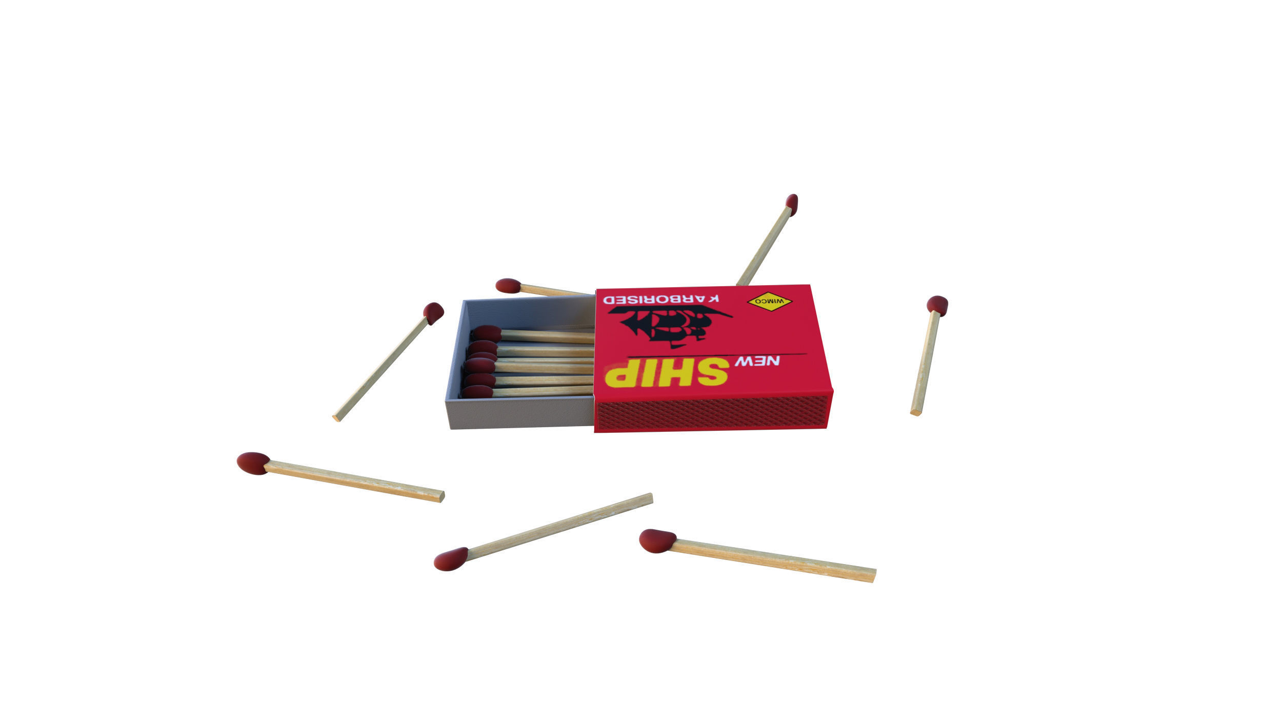 Matchbox box 3D model_12