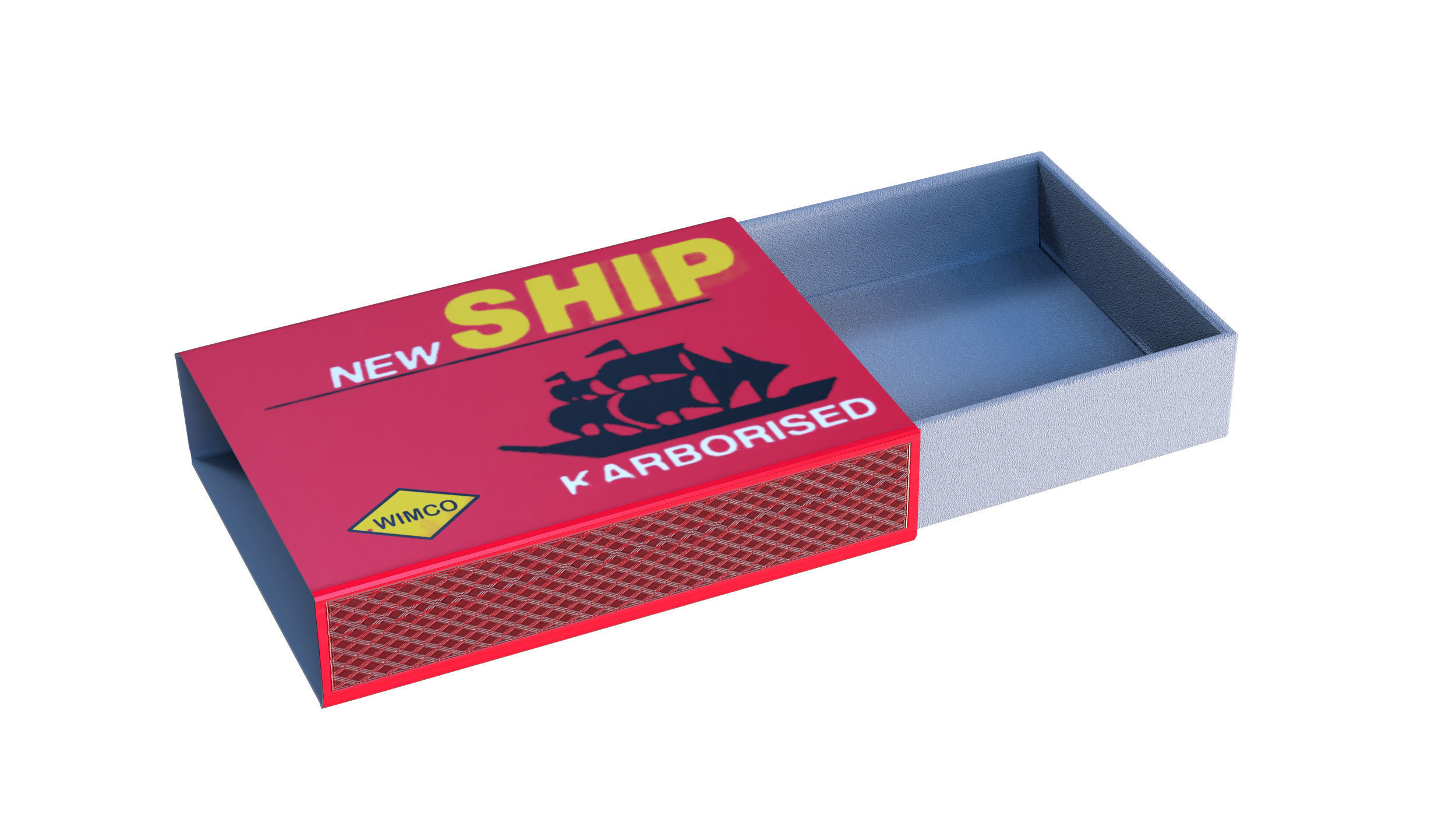 Matchbox box 3D model_5