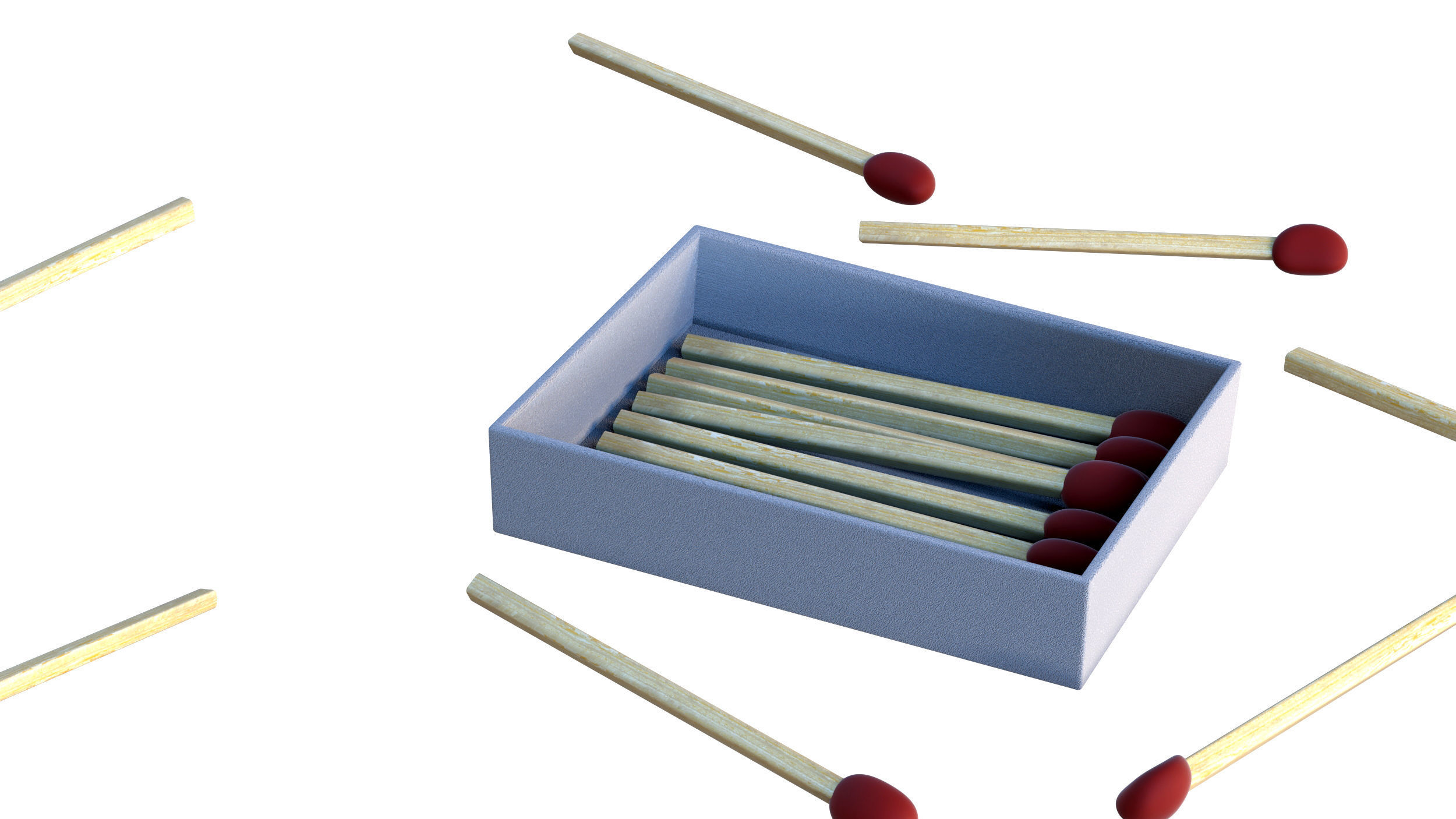 Matchbox box 3D model_8