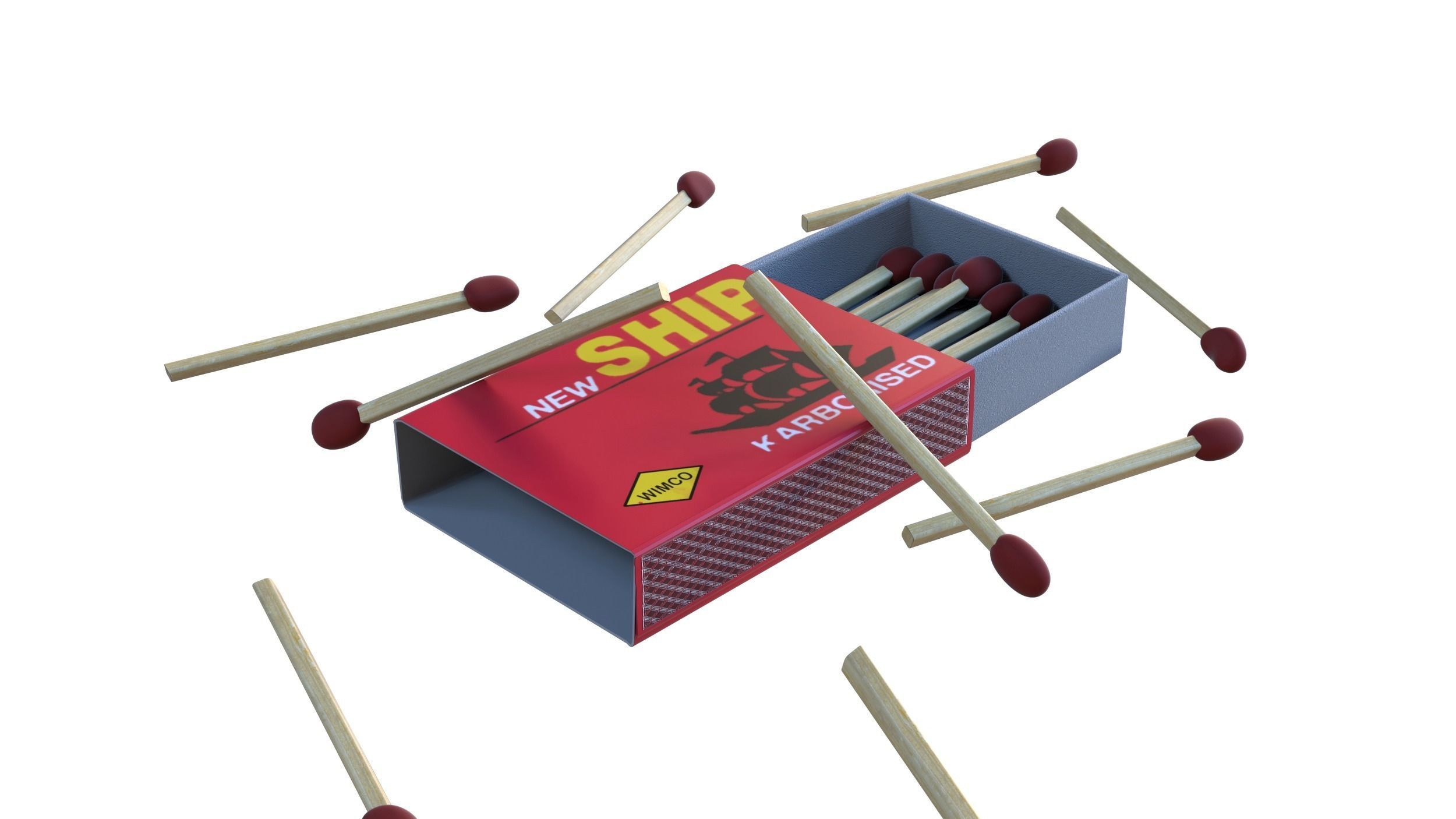 Matchbox box 3D model_1