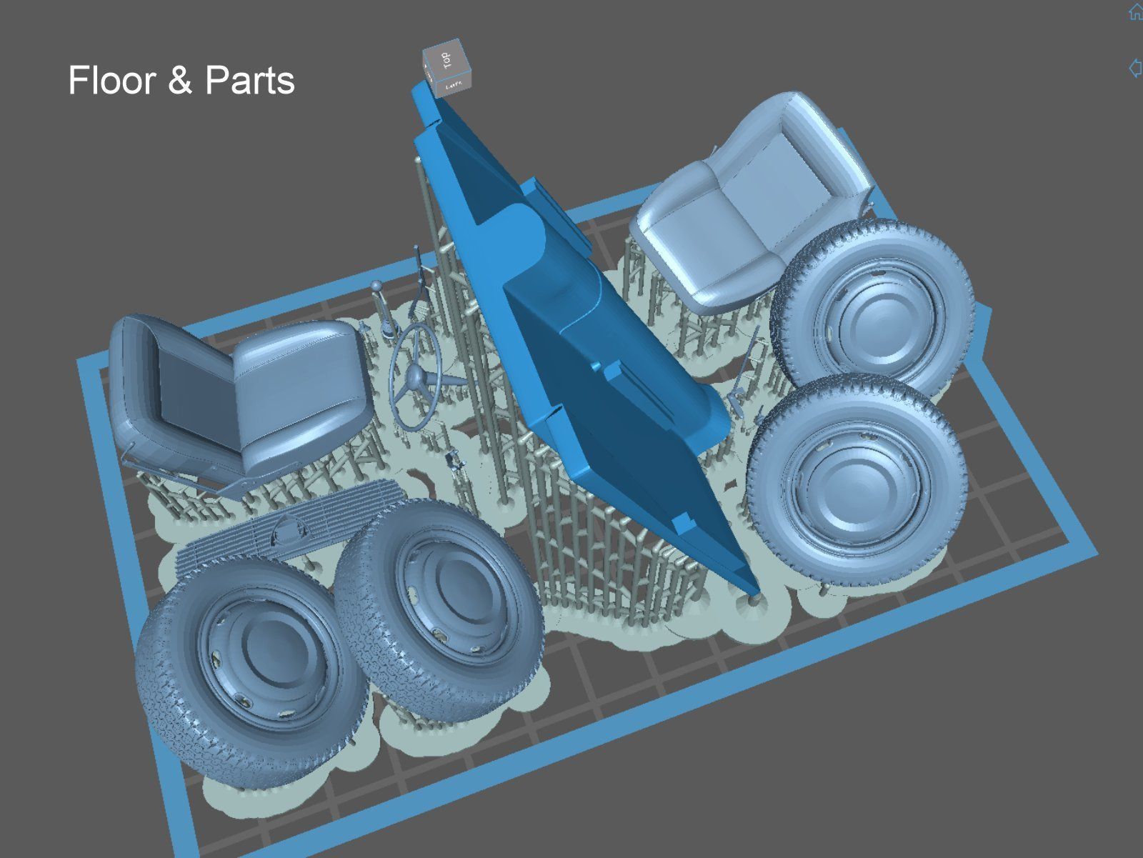 1966 Lancia Flaminia Zagato 1-24 Scale Model 3D print model_8