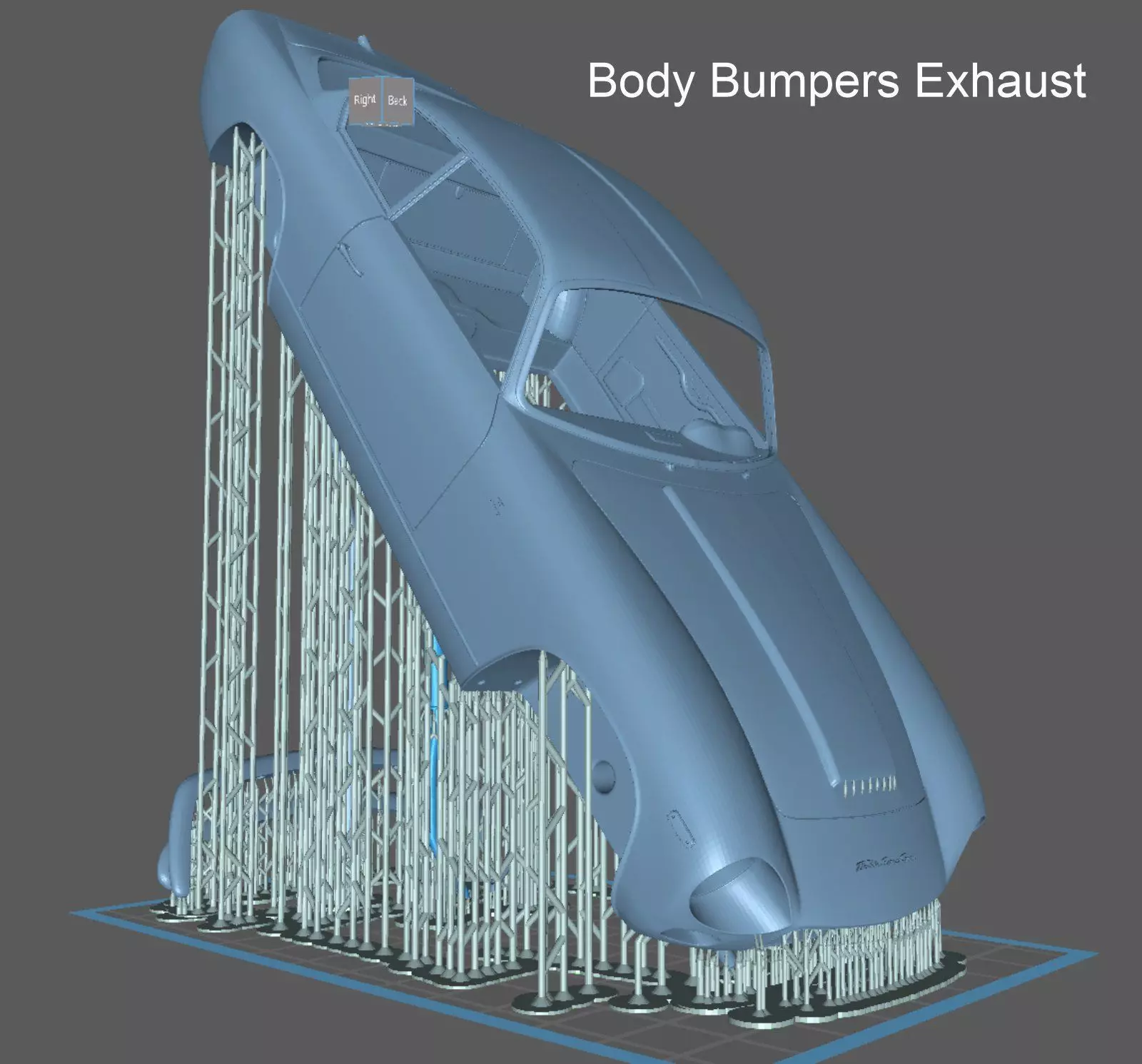 1966 Lancia Flaminia Zagato 1-24 Scale Model 3D print model_0
