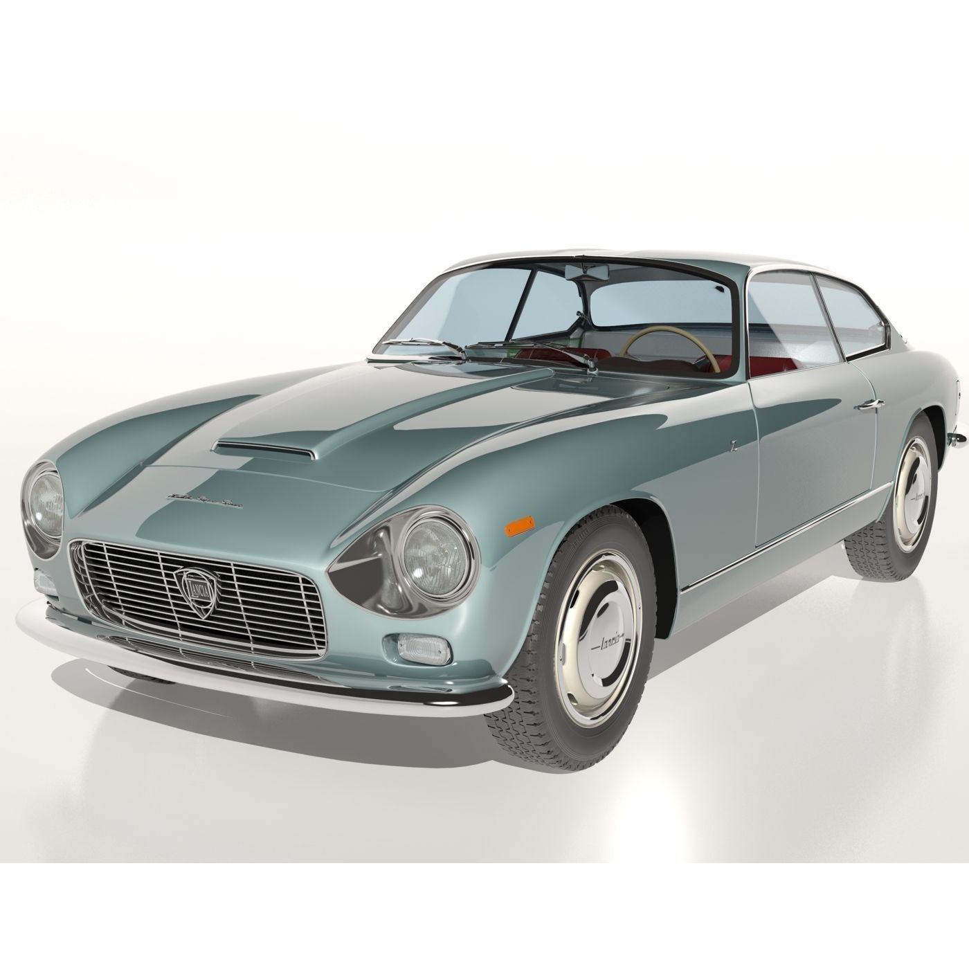 1966 Lancia Flaminia Zagato 1-24 Scale Model 3D print model_10