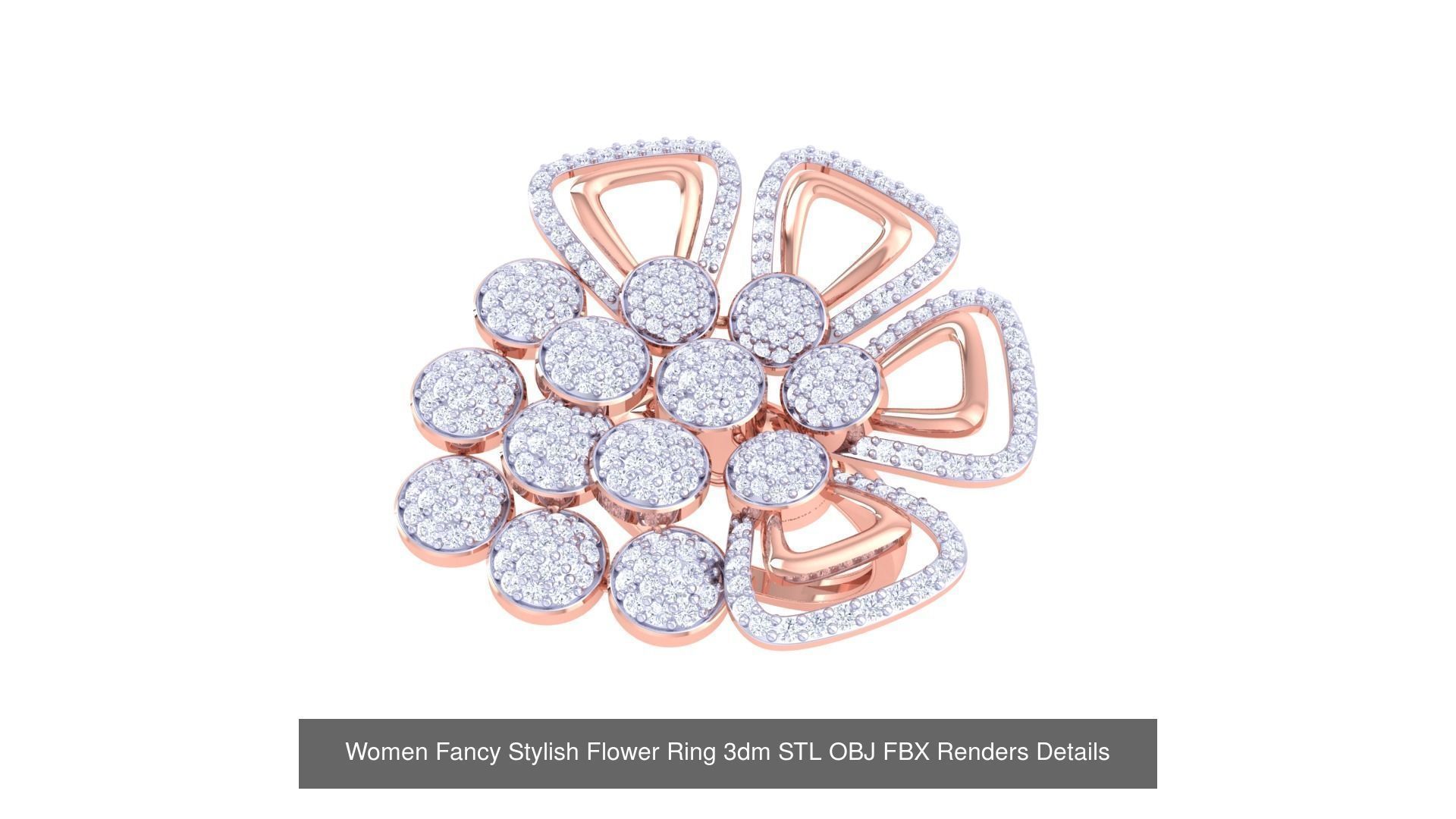 80 Fancy Stylish Ring 3dm STL OBJ FBX Renders Details Collection _38