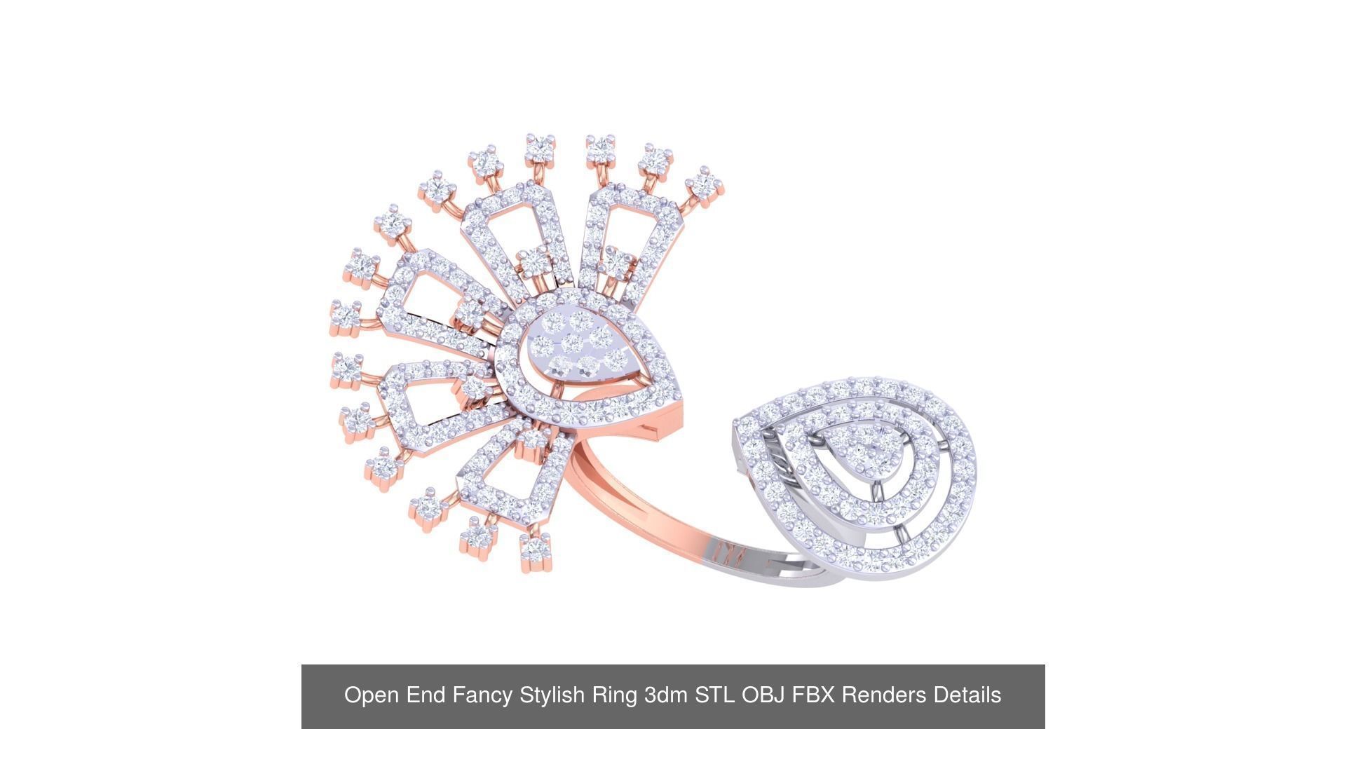 80 Fancy Stylish Ring 3dm STL OBJ FBX Renders Details Collection _47