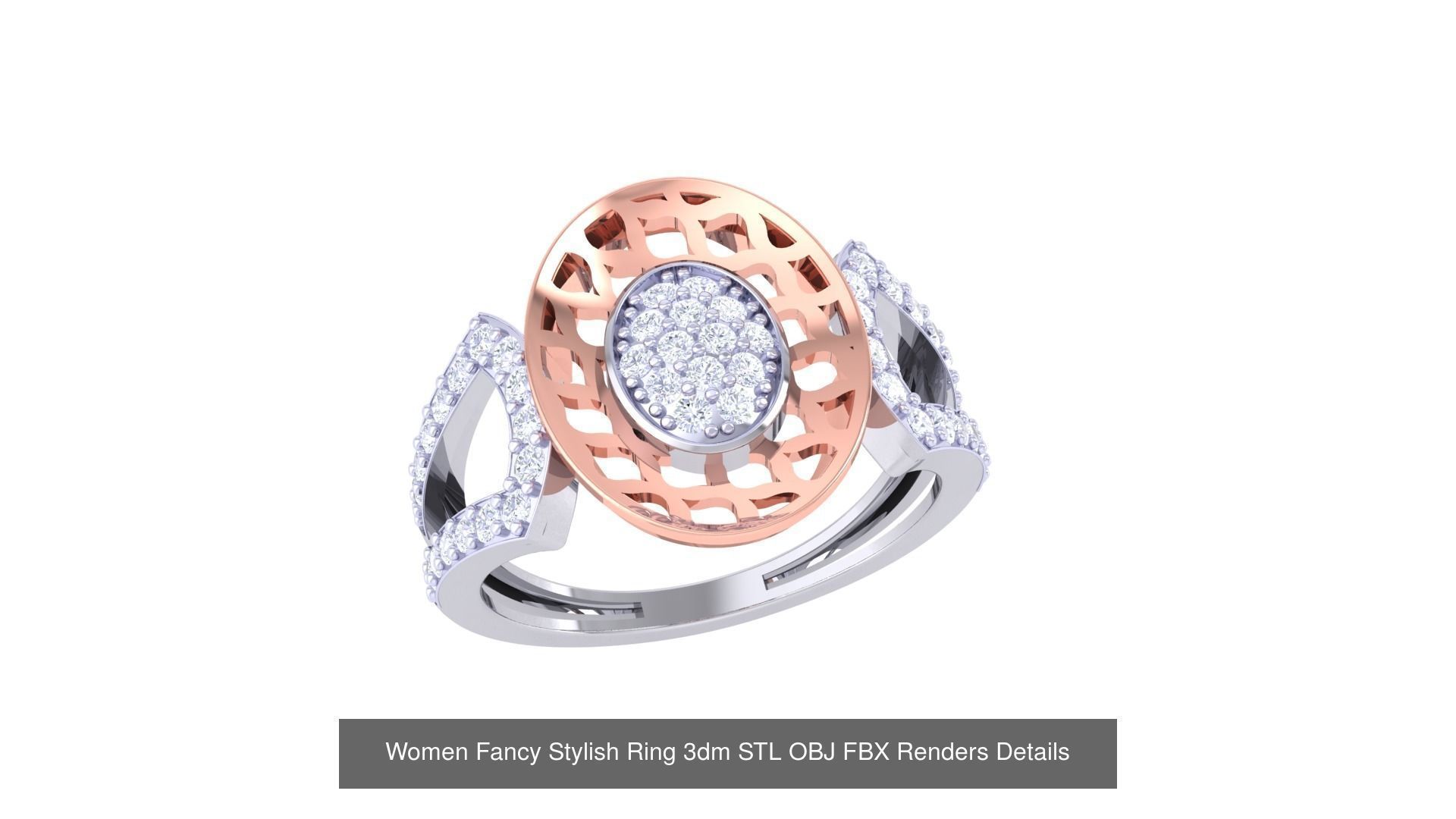 80 Fancy Stylish Ring 3dm STL OBJ FBX Renders Details Collection _34