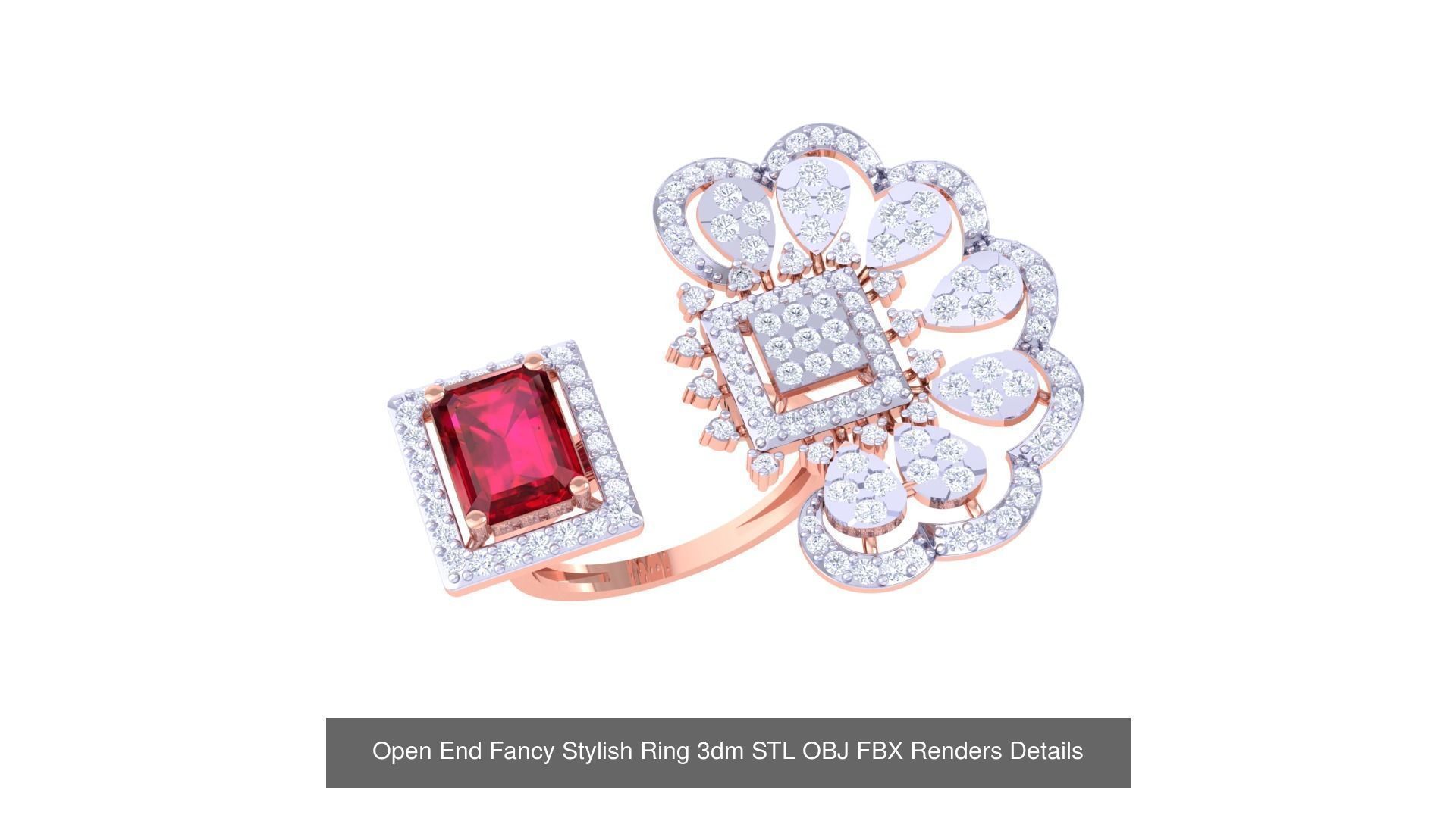 80 Fancy Stylish Ring 3dm STL OBJ FBX Renders Details Collection _27