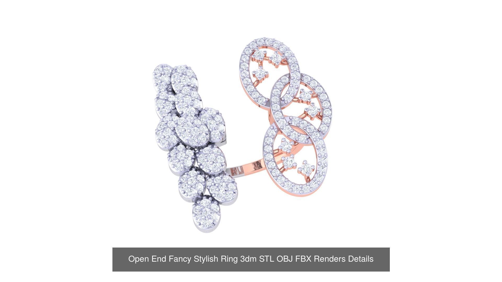 80 Fancy Stylish Ring 3dm STL OBJ FBX Renders Details Collection _59