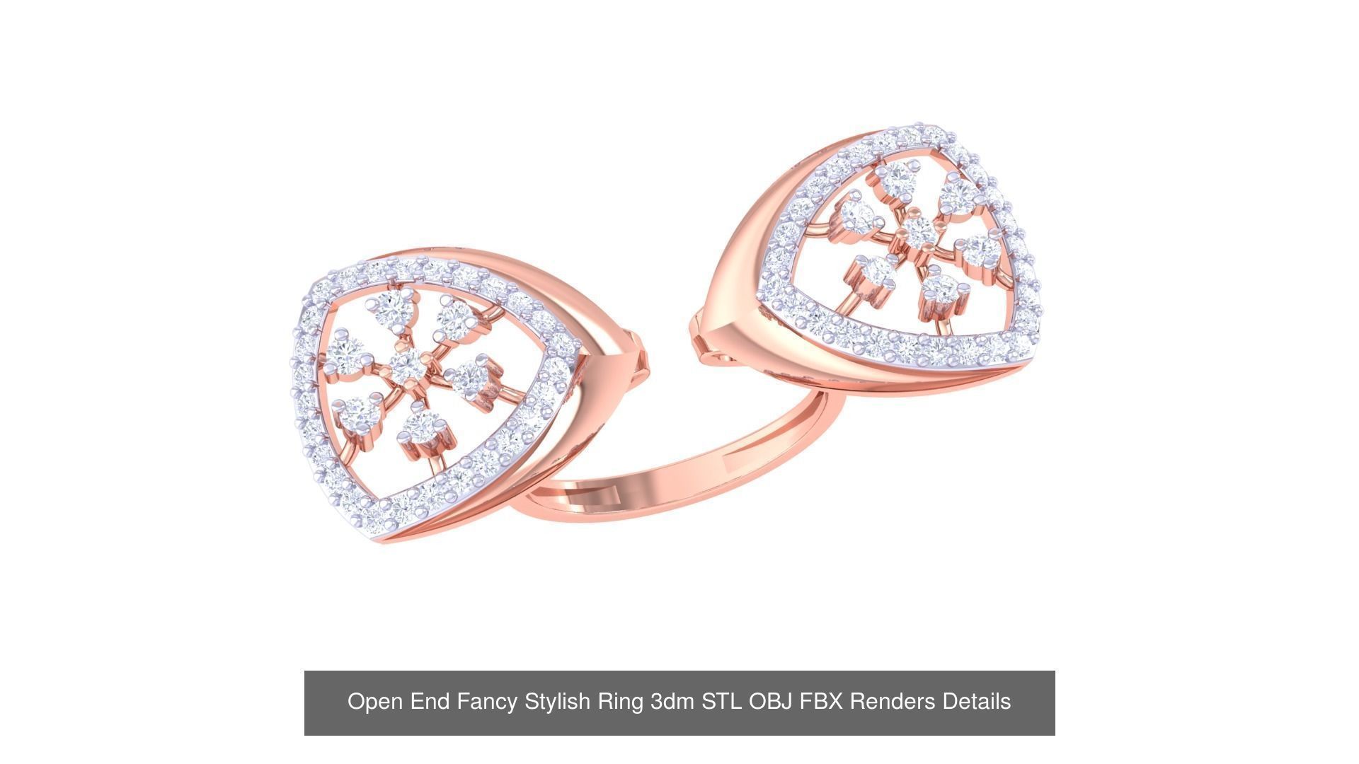 80 Fancy Stylish Ring 3dm STL OBJ FBX Renders Details Collection _62