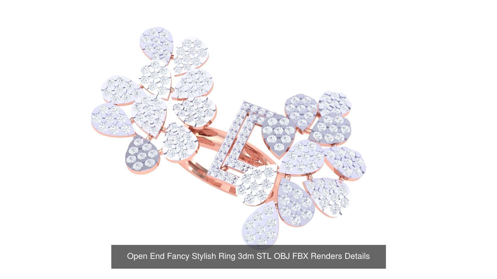 80 Fancy Stylish Ring 3dm STL OBJ FBX Renders Details Collection _30