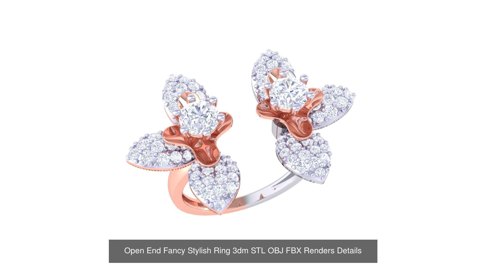80 Fancy Stylish Ring 3dm STL OBJ FBX Renders Details Collection _33