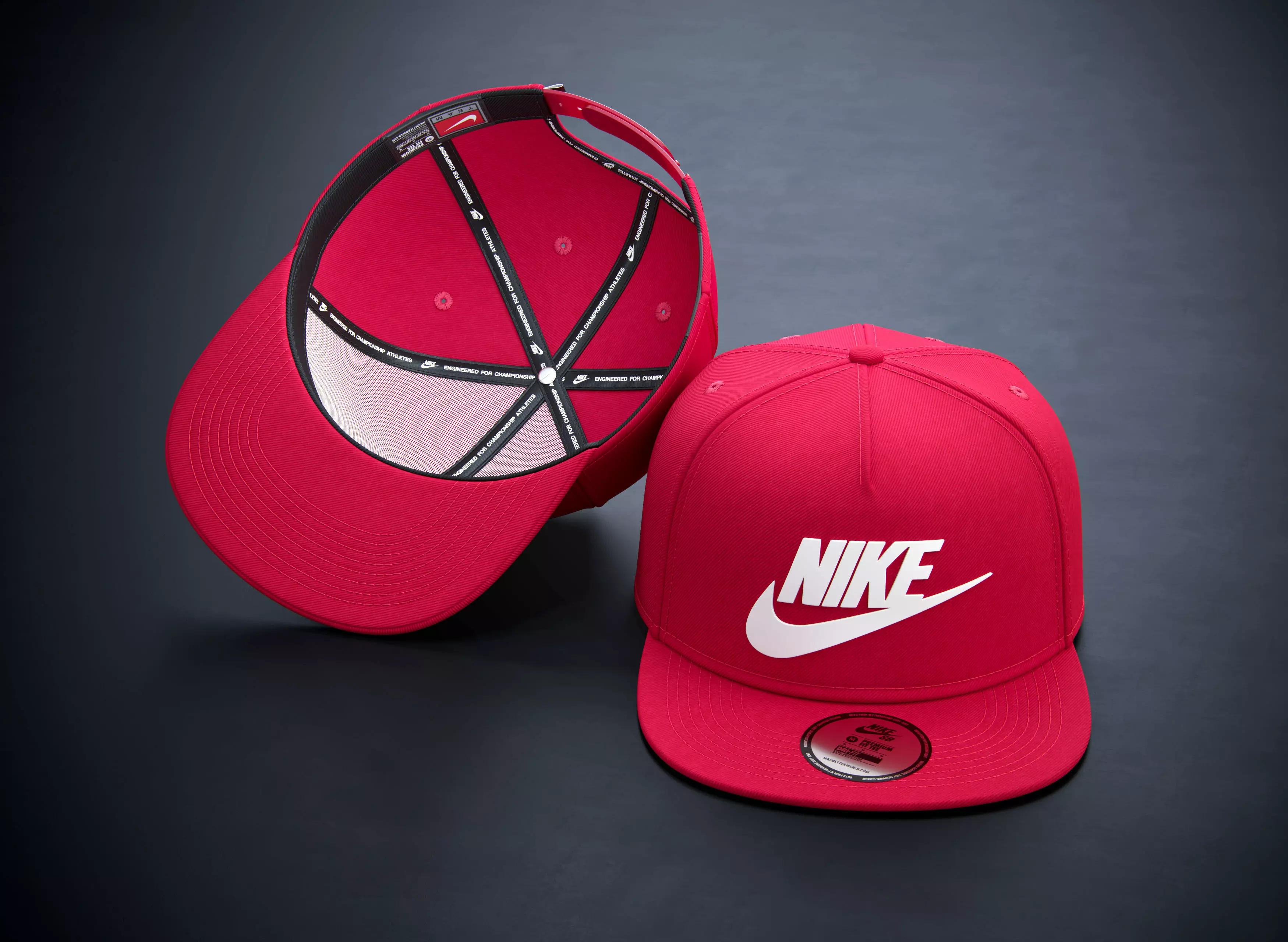 Red Snapback Cap 3D model