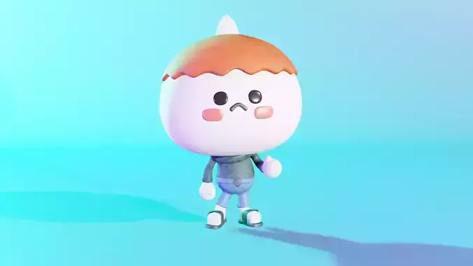 cute character toca boca Low-poly 3D model