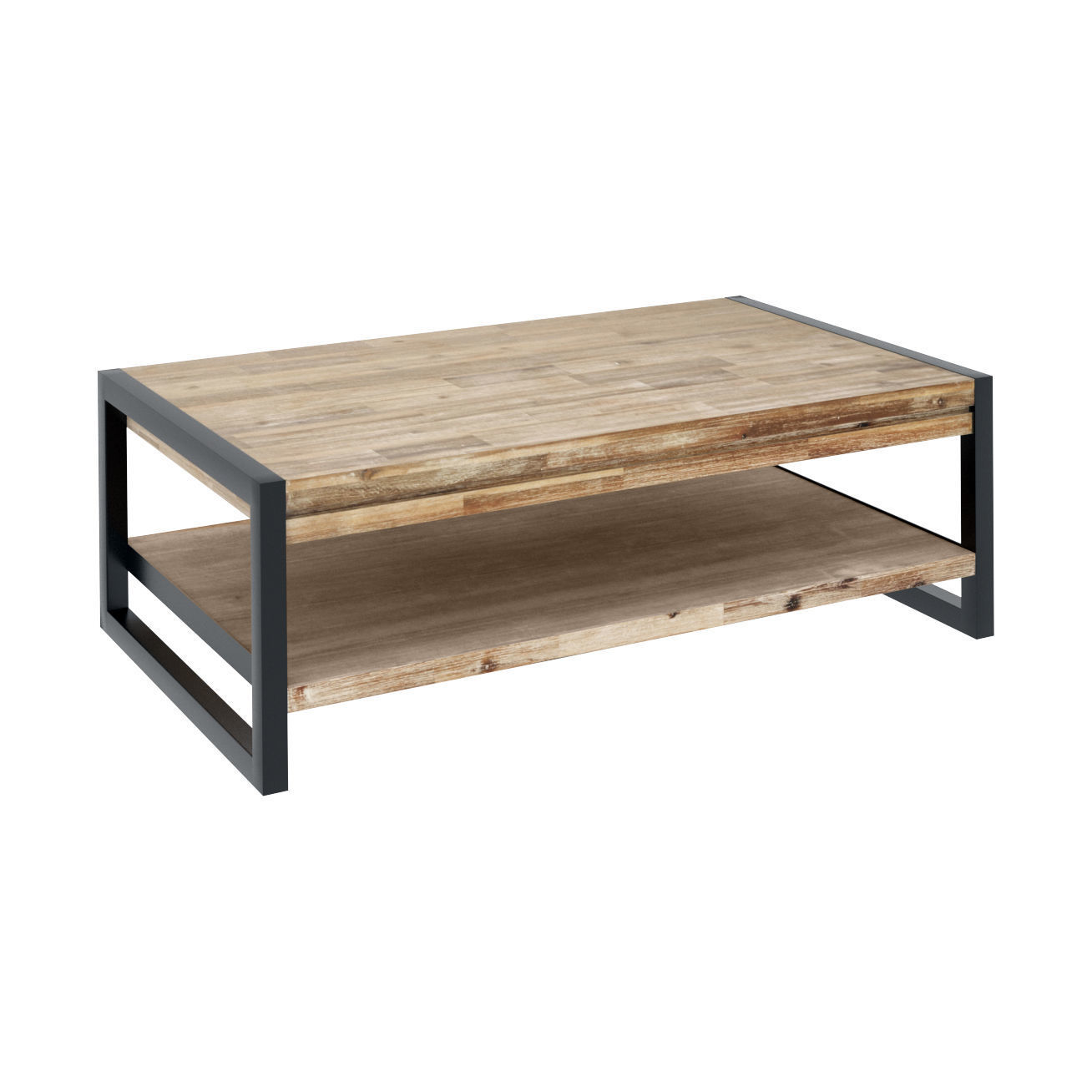 but Table basse rectangulaire Zara bois naturel 3D model_1