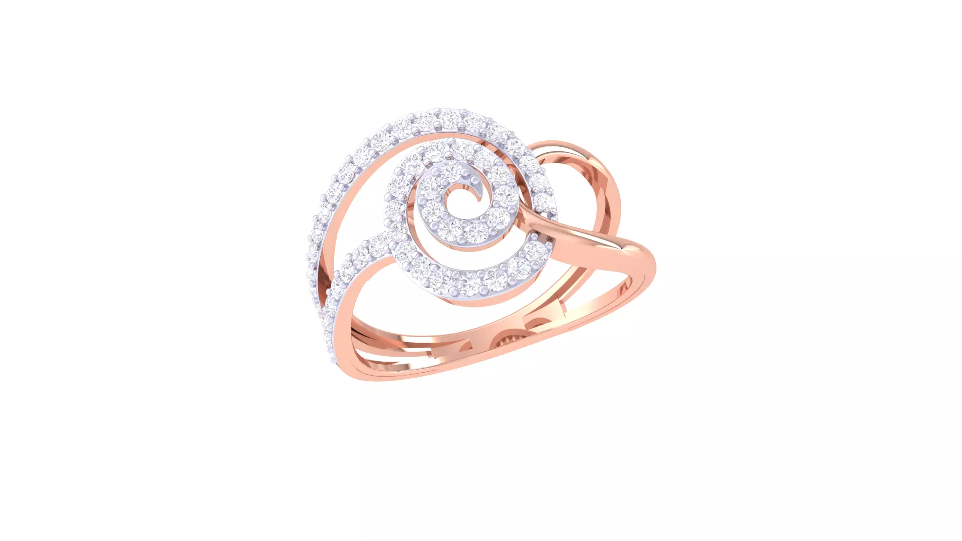 Engagement Double Band Ring 3dm STL OBJ FBX Renders Details 3D print model_0