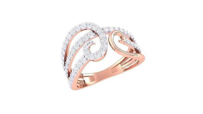 Engagement Band Ring 3dm STL OBJ FBX Renders Details 3D print model