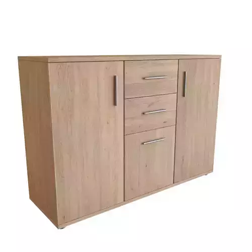 BUT Rangement 3P2T L120 ALTOS imitation chene clair