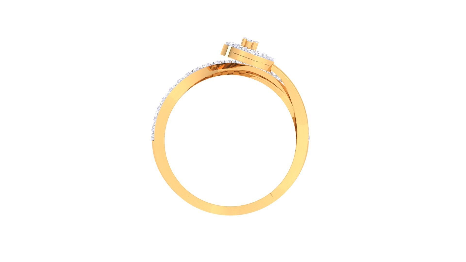 Engagement Double Band Ring 3dm STL OBJ FBX Renders Details 3D print model_4