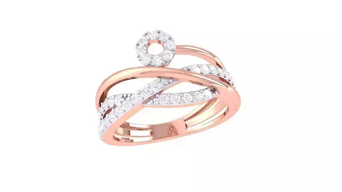 Engagement Three Band Ring 3dm STL OBJ FBX Renders Details
