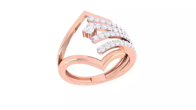 Engagement Double Band Ring 3dm STL OBJ FBX Renders Details 3D print model