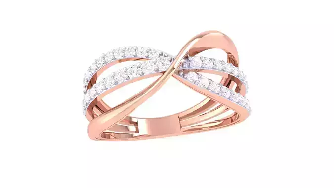 Engagement Three Band Ring 3dm STL OBJ FBX Renders Details