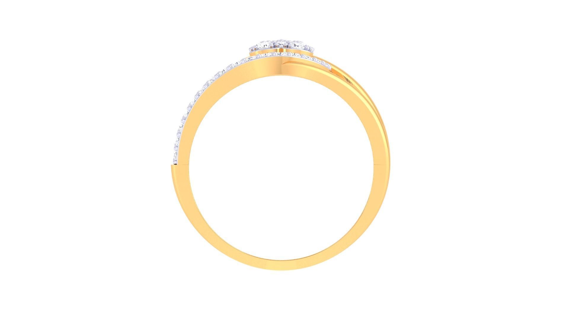 Engagement Double Band Ring 3dm STL OBJ FBX Renders Details 3D print model_4