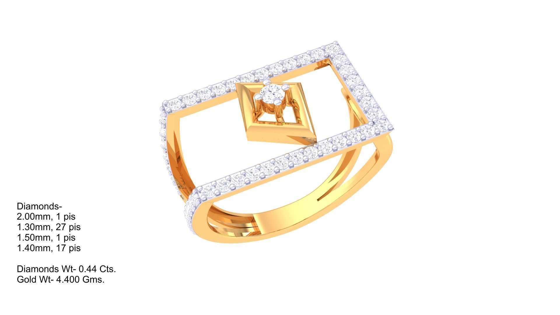 Engagement Double Band Ring 3dm STL OBJ FBX Renders Details 3D print model_1