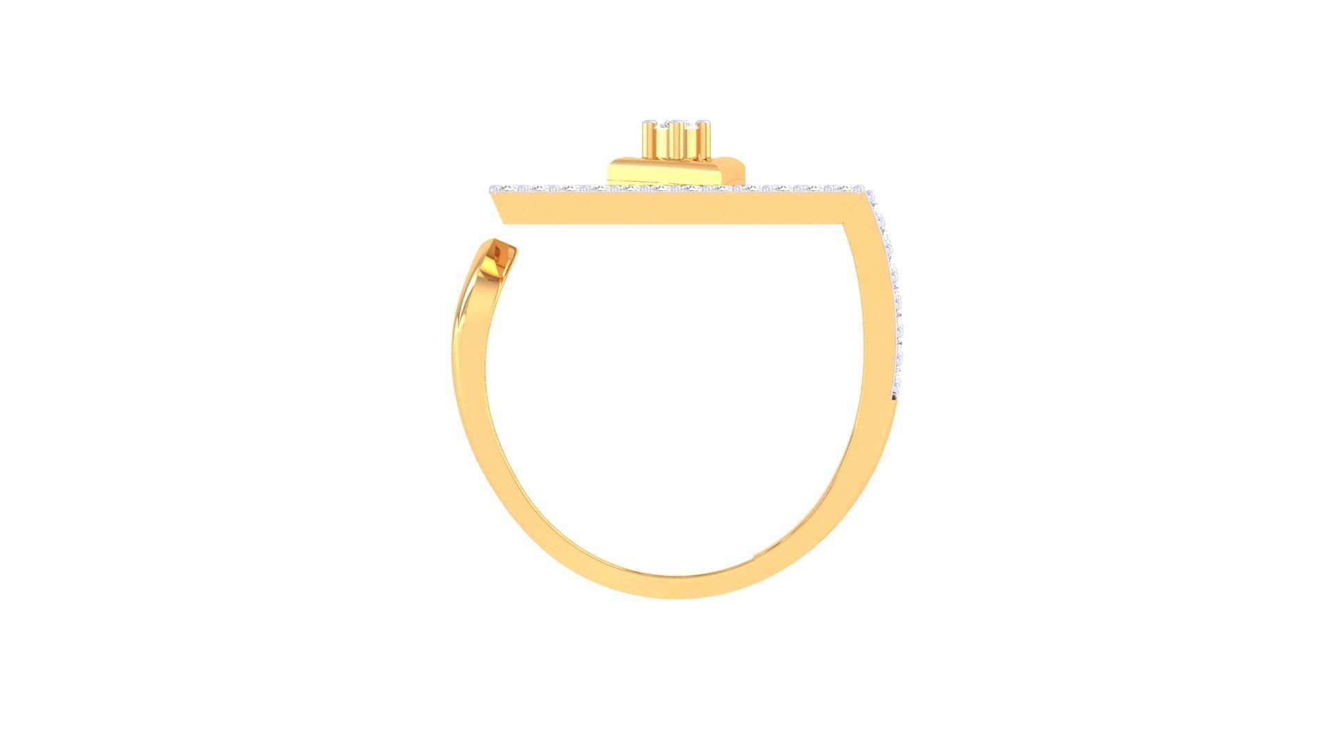 Engagement Double Band Ring 3dm STL OBJ FBX Renders Details 3D print model_4