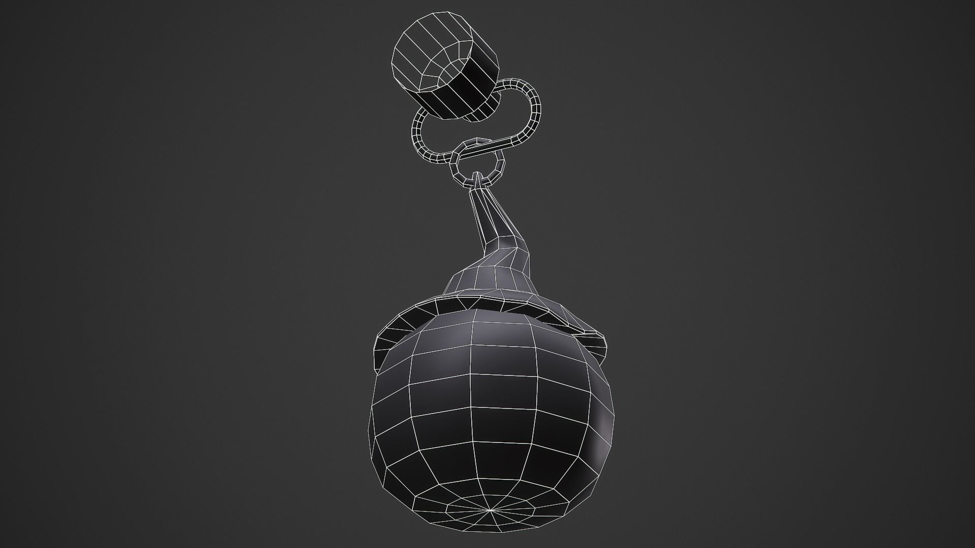 Halloween Pumpkin Weapon Charm - Low Poly Game Ready Low-poly 3D model_14