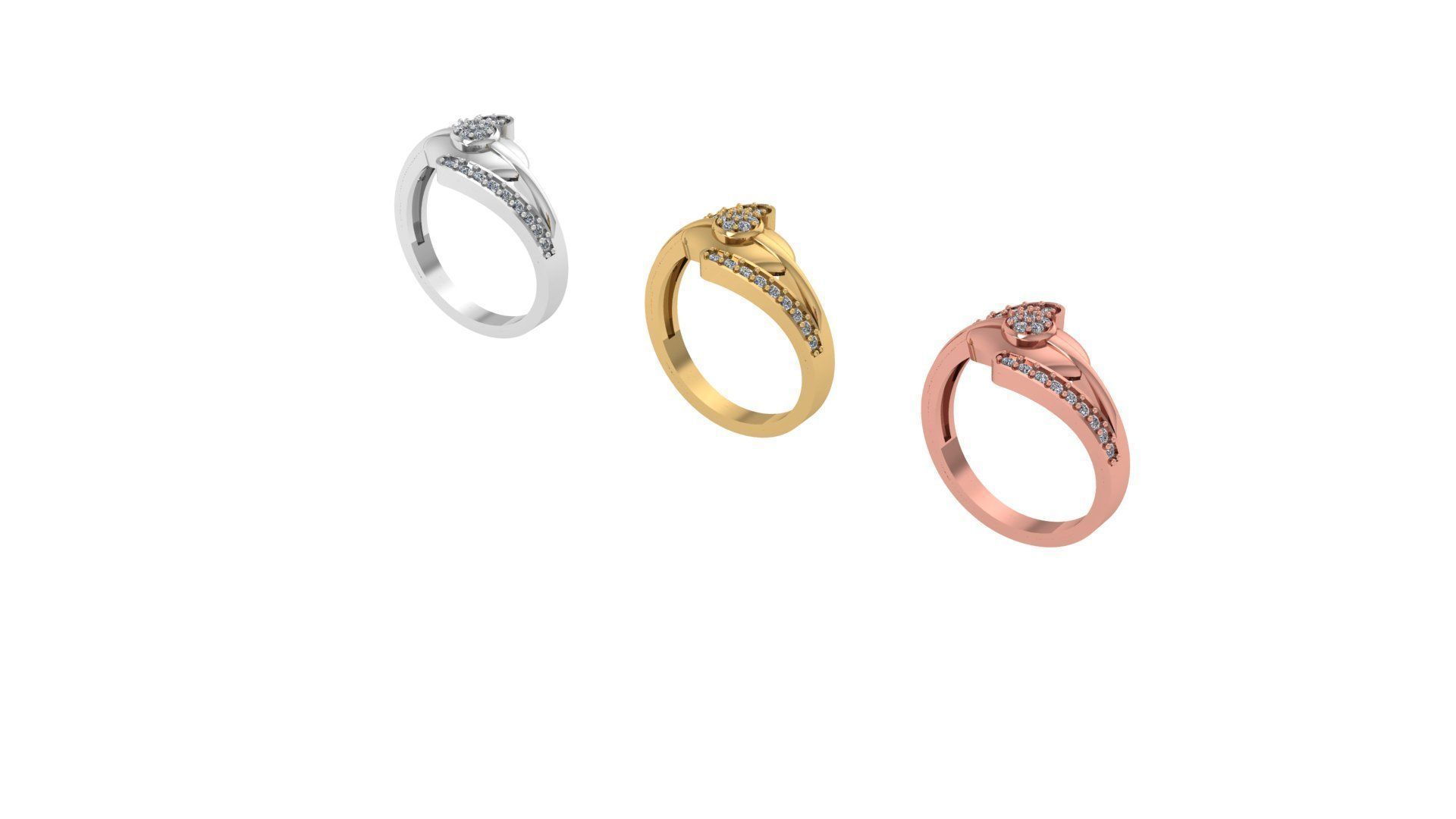 Engagement Ring Free 3D print model_3