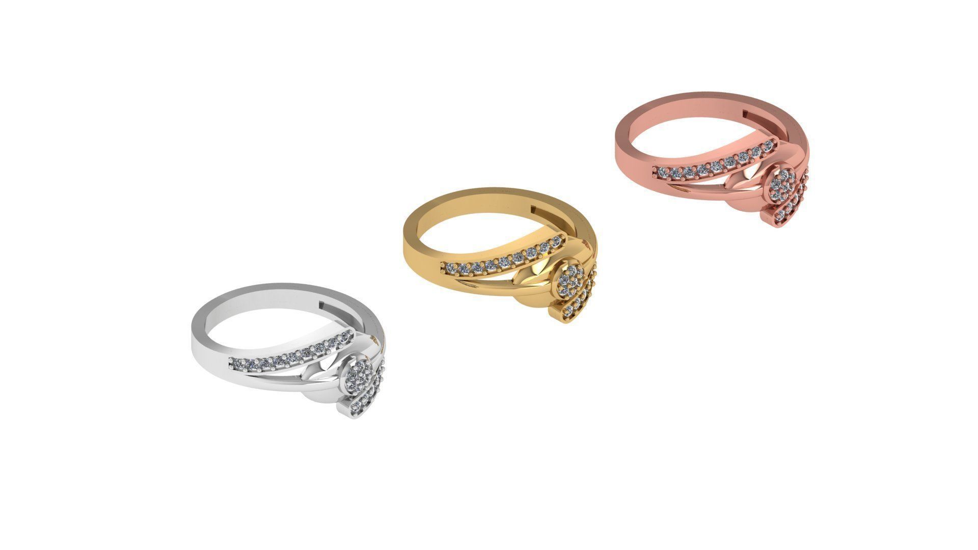 Engagement Ring Free 3D print model_2