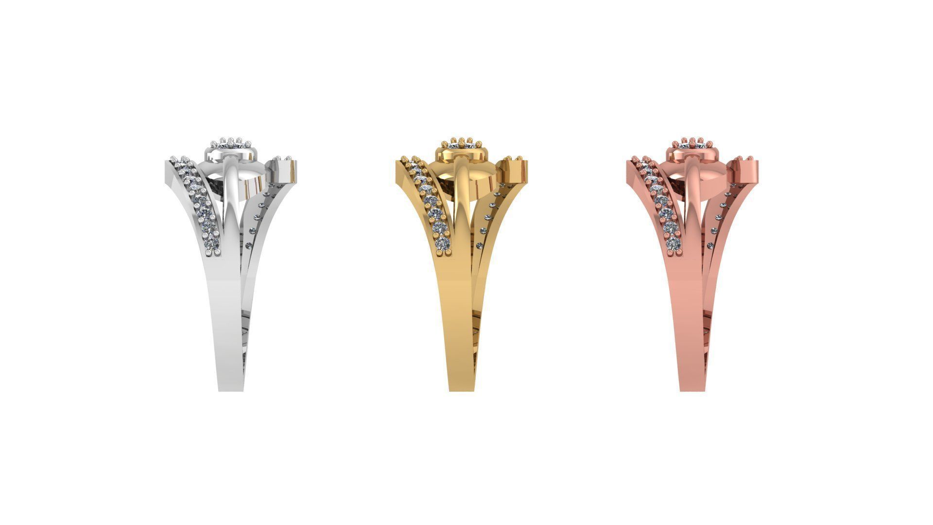 Engagement Ring Free 3D print model_5