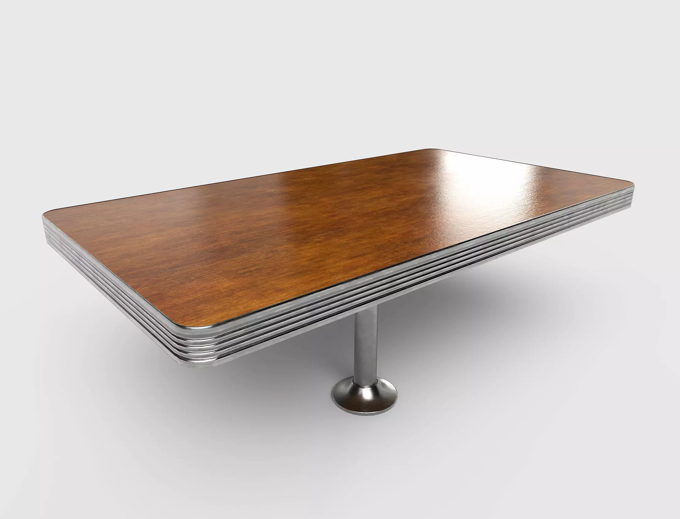 Retro Diner Table - Vintage Cafe Table Gameready Low-poly 3D model